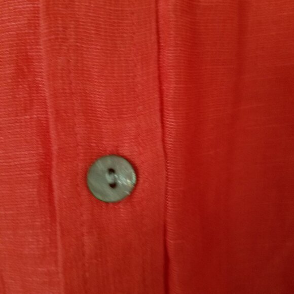 Chico’s Design Orange Linen Silk Blend Blouse - Picture 4 of 7